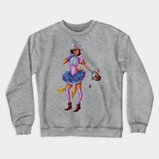 Clumsy pinup with Easter eggs Crewneck Sweatshirt